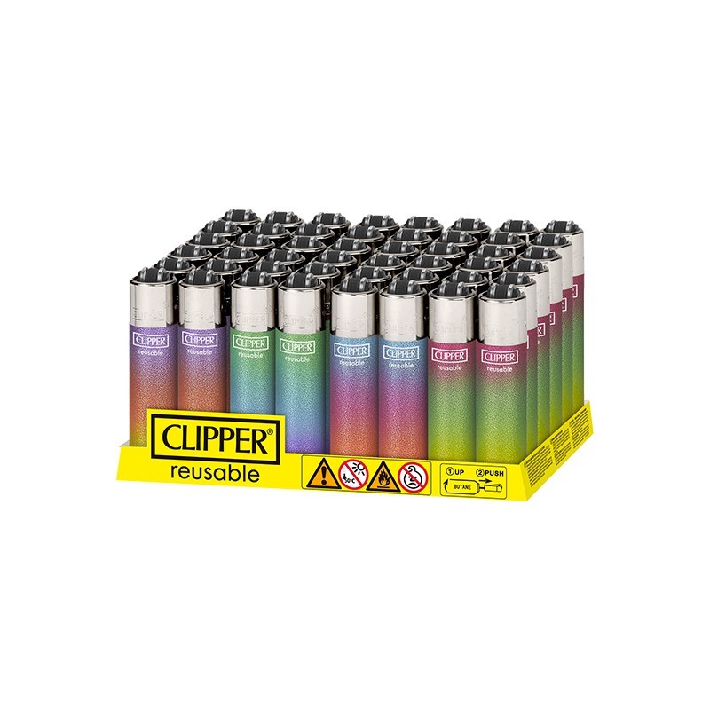 48 Accendini Clipper Micro Mini Colorati Opaco 