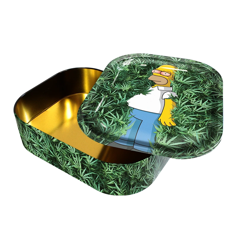 Metal Box with Rolling Tray – Bush Meme – 18 x 14 x 5cm